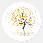 木葉から落ちる ラウンドシール (正面)