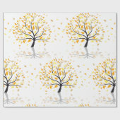 木葉から落ちる ラッピングペーパー (フラット)