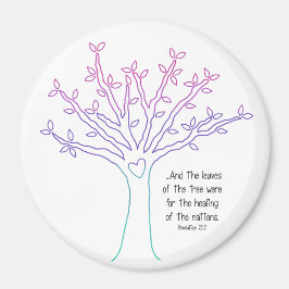 木葉磁石のスタイル（ピンク/紫） マグネット