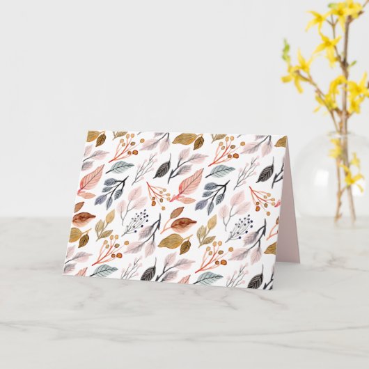 木葉 カード (黄色い花)