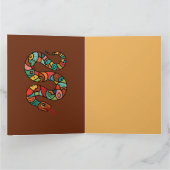 木蛇中国の2025年の新年 カード (内部)