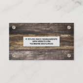 木製および金属製ねじ名刺 名刺 (裏面)