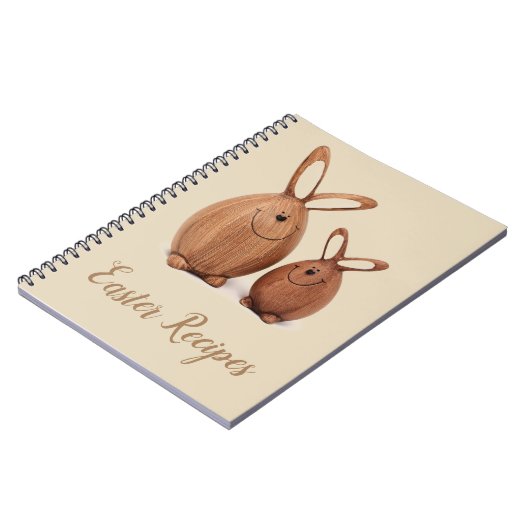 木製かわいいイースターウサギ ノートブック (左側)