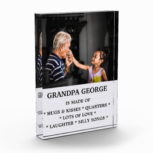 木製のおじいちゃんは何でできているか フォトブロック (左)