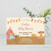 木製のおもちゃの赤ちゃんシャワー 招待状 (スタンド正面)