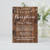 木製のウェディングレセプションカード ライト エンクロージャーカード (スタンド正面)