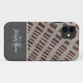 木製のカスタマイズ可能なモノグラムグランジ! Case-Mate iPhoneケース (裏面(横))