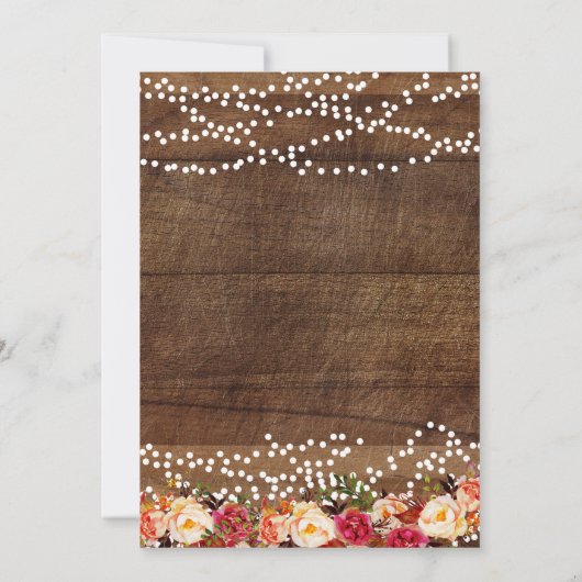 木製のカボチャは招待状ブライダルシャワーの恋に落ちます 招待状 (裏面)