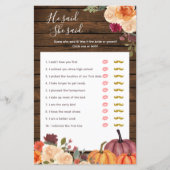 木製のカボチャ燃えたオレンジ彼は彼女はゲームを言った (正面)