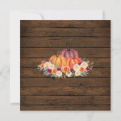 木製のカボチャ 秋の収穫祭 パーティー 秋のコミュニティ 招待状 (裏面)