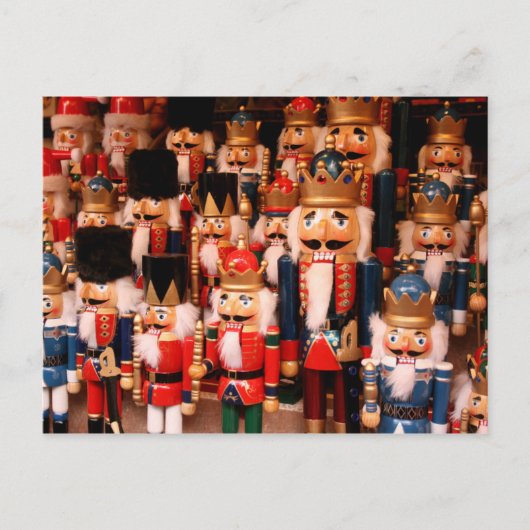 木製のカラフルくるみ割り ポストカード (正面)
