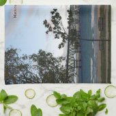 木製のキッチンタオル付きマッキナック橋 キッチンタオル (折り畳み)