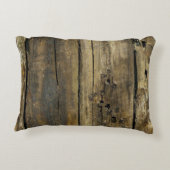 木製のキャンプの印の枕 アクセントクッション (裏面)