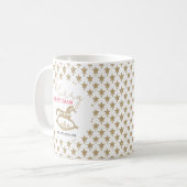 木製のクリスマスのゆりかご馬 コーヒーマグカップ (正面左)