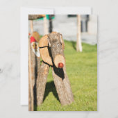 木製のクリスマスシカ シーズンカード (正面)