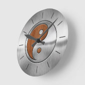 木製のクロムヤン ラウンド壁時計 (傾斜)