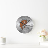 木製のクロムヤン ラウンド壁時計 (ホーム)