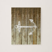 木製のグラフィックの航海のないかり ジグソーパズル (縦)