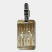 木製のグラフィックの航海のないかり ラゲッジタグ (正面縦)