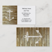 木製のグラフィックの航海のないかり 名刺 (正面/裏面)