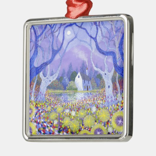 木製のコテージ2013年 メタルオーナメント (左)