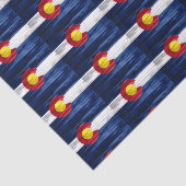 木製のコロラド州の旗のティッシュペーパー 薄葉紙 (詳細)