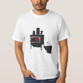 木製のストーブ Tシャツ (正面)