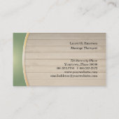 木製のスパの賢人のマッサージの石 名刺 (裏面)