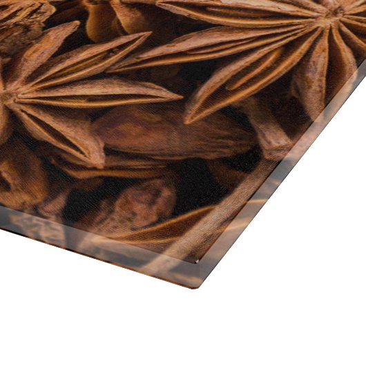 木製のスプーンとアニス カッティングボード (角)