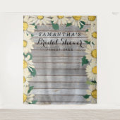 木製のダイシー ブライズシャワー フォトブース タペストリー (正面)