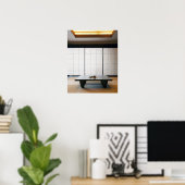 木製のテーブルとモダンスタイルの畳と: ポスター (ホームオフィス)