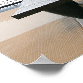 木製のテーブルとモダンスタイルの畳と: ポスター (角)