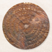 木製のテーブルデコを提供する自然スタイルのコースター ラウンドペーパーコースター (正面)