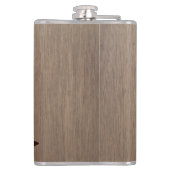 木製のデザインで刻まれるスキーシルエット フラスク (裏面)