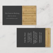 木製のデッキかDeckingの建築業者またはグラファイト 名刺 (正面/裏面)