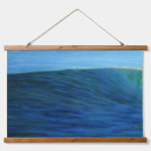 木製のトップウォールタペストリー、サーフィン長い乗り 吊り下げ型タペストリー (正面)