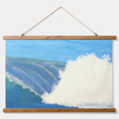 木製のトップウォールタペストリー、サーフィン長い乗り 吊り下げ型タペストリー (正面3)