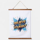 木製のトップウォールタペストリ信じー – あなた 吊り下げ型タペストリー (正面)