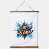 木製のトップウォールタペストリ信じー – あなた 吊り下げ型タペストリー (正面2)