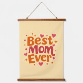 木製のトップウォールタペストリ最高のー「ママ今まで」 吊り下げ型タペストリー (正面)
