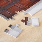 木製のドアのコラージュ ジグソーパズル (側面)