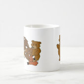 木製のバッジくまのマグ コーヒーマグカップ (中央)