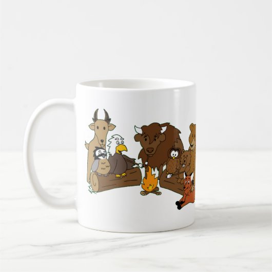 木製のバッジくまのマグ コーヒーマグカップ (左)