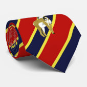 木製のバッジのカモシカのストライプのな服タイ ネクタイ (ロール)