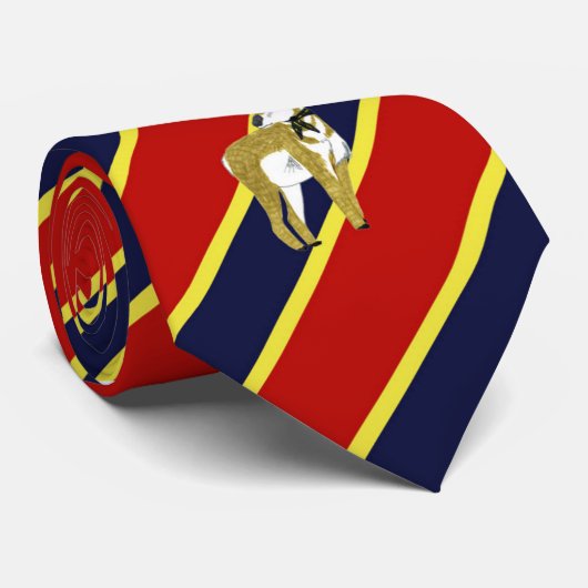 木製のバッジのカモシカのストライプのな服タイ ネクタイ (ロール)