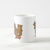 木製のバッジのカモシカのマグ コーヒーマグカップ (中央)