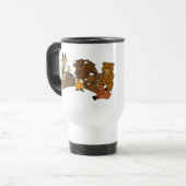 木製のバッジのコリンウズラのマグ トラベルマグ (正面左)