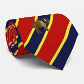 木製のバッジのバッファローのストライプのな服タイ ネクタイ (ロール)