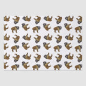 木製のバッジのバッファローのティッシュペーパー 薄葉紙 (正面)