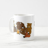 木製のバッジのビーバーのマグ コーヒーマグカップ (正面左)